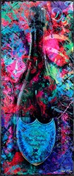 Dom Perignon 2000 by Henri Miller - Original Painting on Box Board sized 31x73 inches. Available from Whitewall Galleries